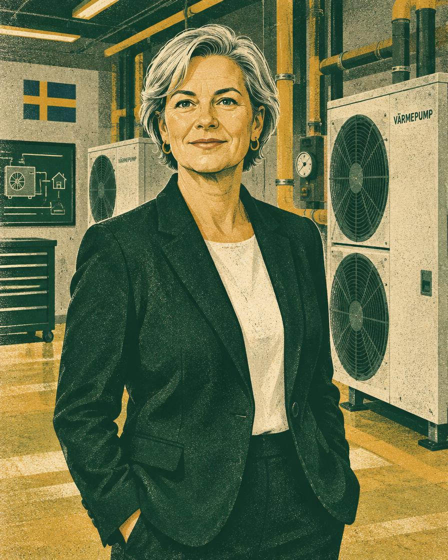 Illustrerat porträtt av Nordvinds vd Anna Lindqvist